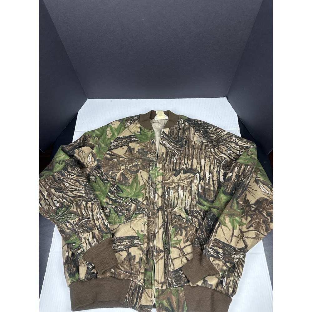Vintage Duxbak Realtree Bomber Jacket Men 2XL Multicolor Camouflage Cotton